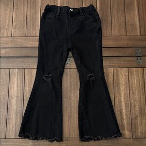Black Flared Kid Jeans